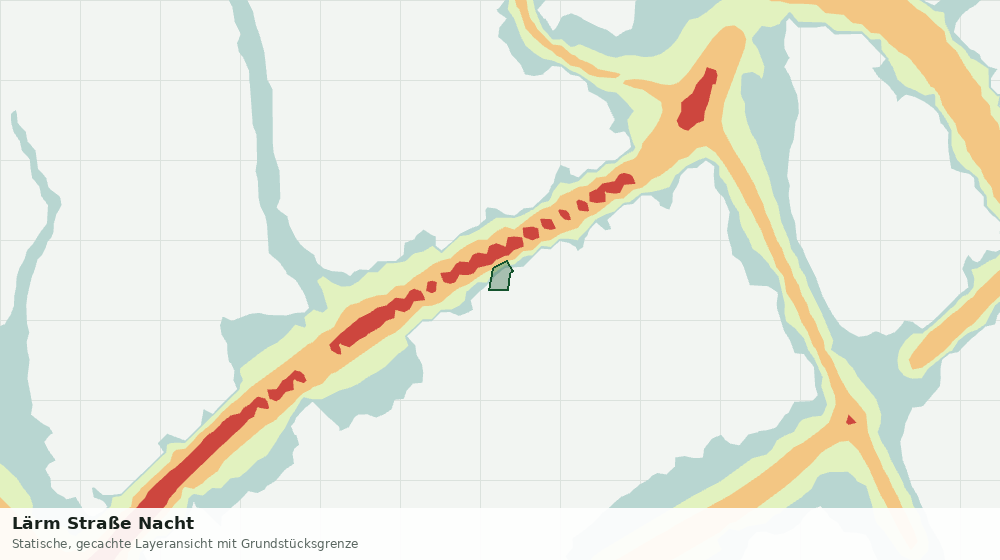 Statische Kartenansicht: Lärm Straße Nacht