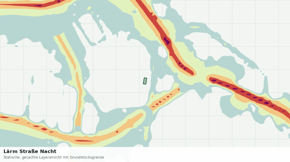 Statische Kartenansicht: Lärm Straße Nacht