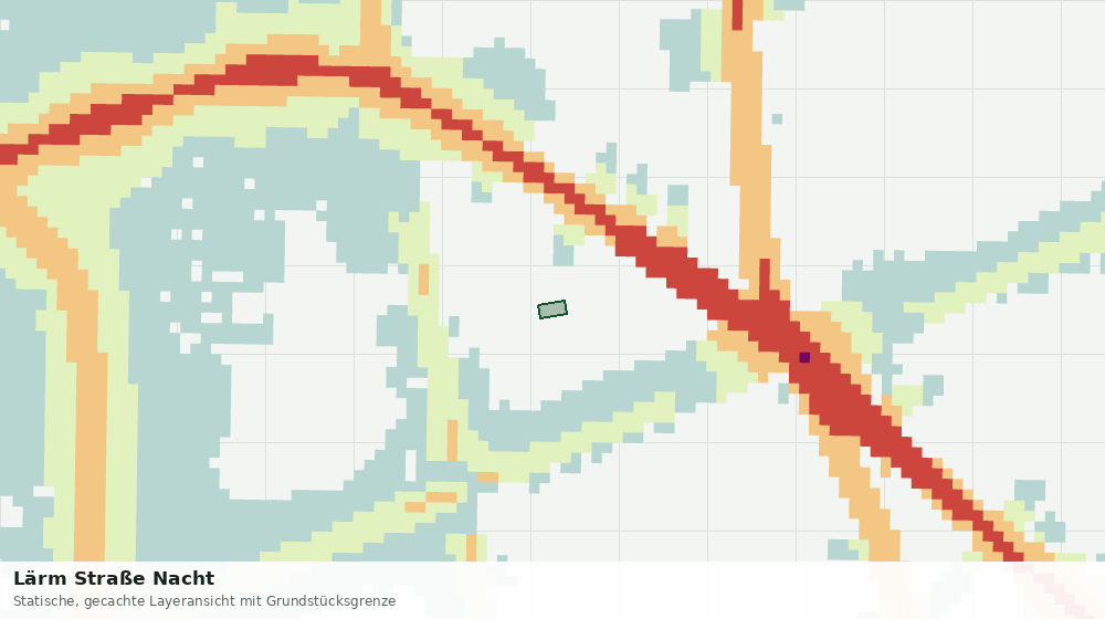 Statische Kartenansicht: Lärm Straße Nacht