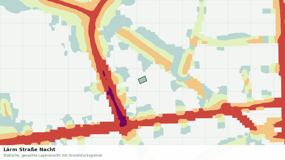Statische Kartenansicht: Lärm Straße Nacht
