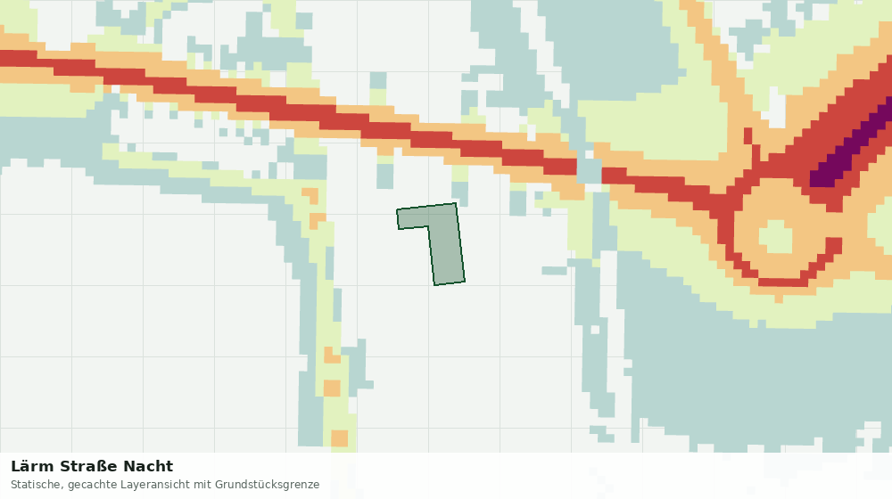 Statische Kartenansicht: Lärm Straße Nacht