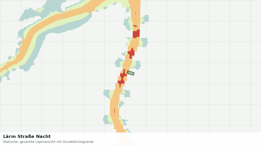 Statische Kartenansicht: Lärm Straße Nacht