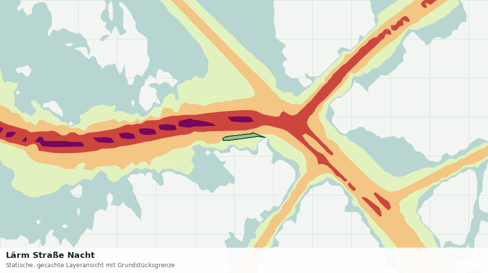 Statische Kartenansicht: Lärm Straße Nacht