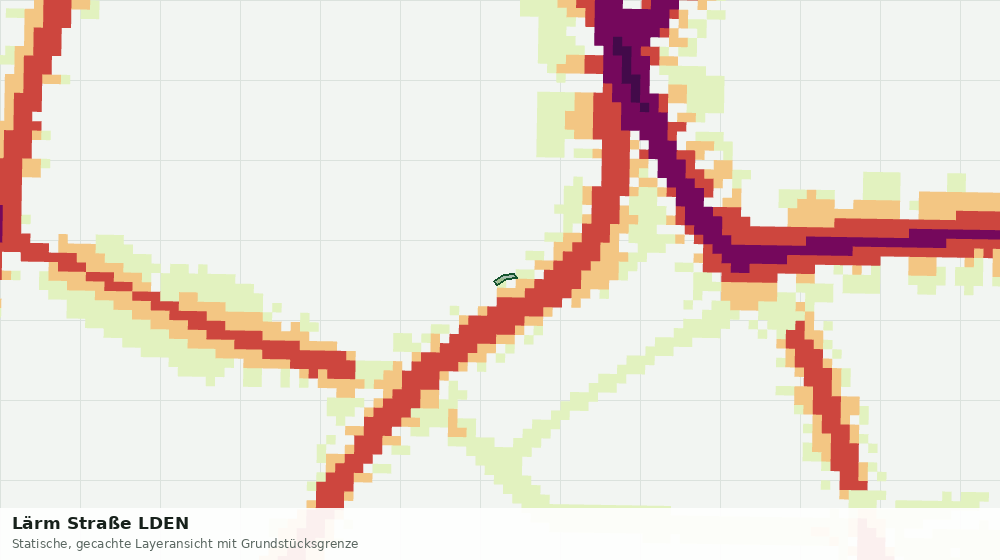 Statische Kartenansicht: Lärm Straße LDEN