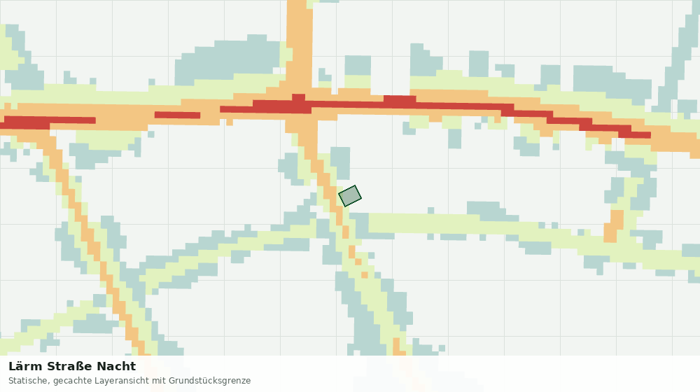 Statische Kartenansicht: Lärm Straße Nacht