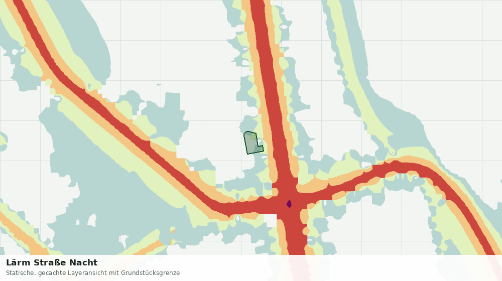 Statische Kartenansicht: Lärm Straße Nacht