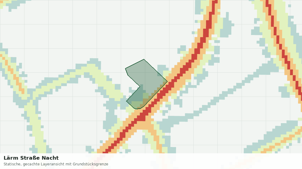 Statische Kartenansicht: Lärm Straße Nacht