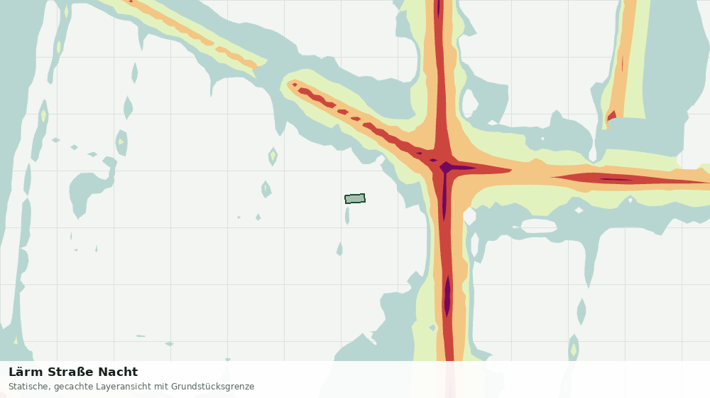 Statische Kartenansicht: Lärm Straße Nacht
