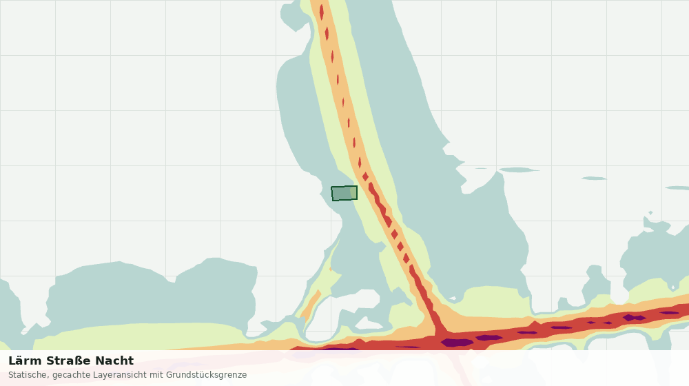 Statische Kartenansicht: Lärm Straße Nacht