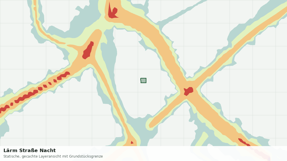 Statische Kartenansicht: Lärm Straße Nacht
