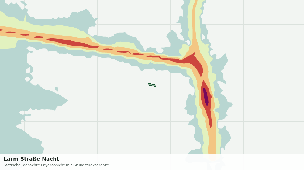 Statische Kartenansicht: Lärm Straße Nacht