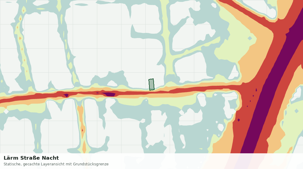 Statische Kartenansicht: Lärm Straße Nacht