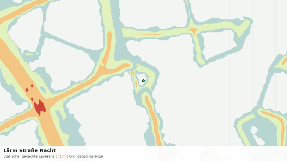 Statische Kartenansicht: Lärm Straße Nacht