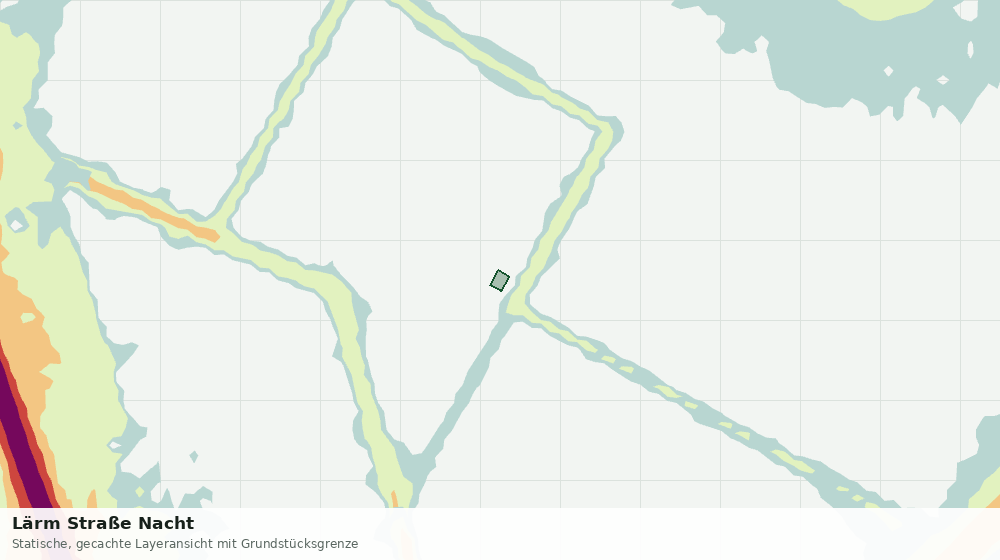 Statische Kartenansicht: Lärm Straße Nacht