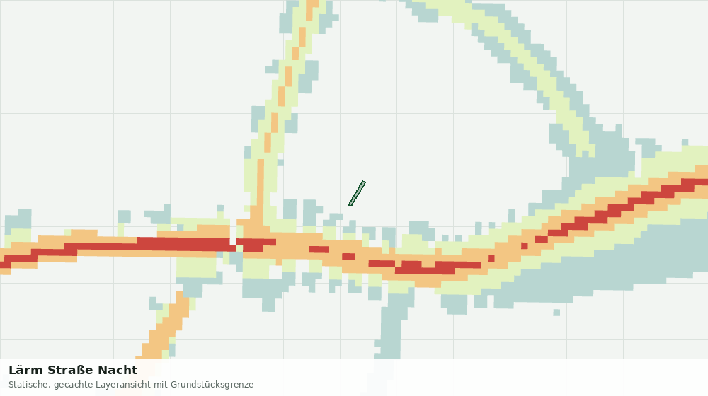 Statische Kartenansicht: Lärm Straße Nacht