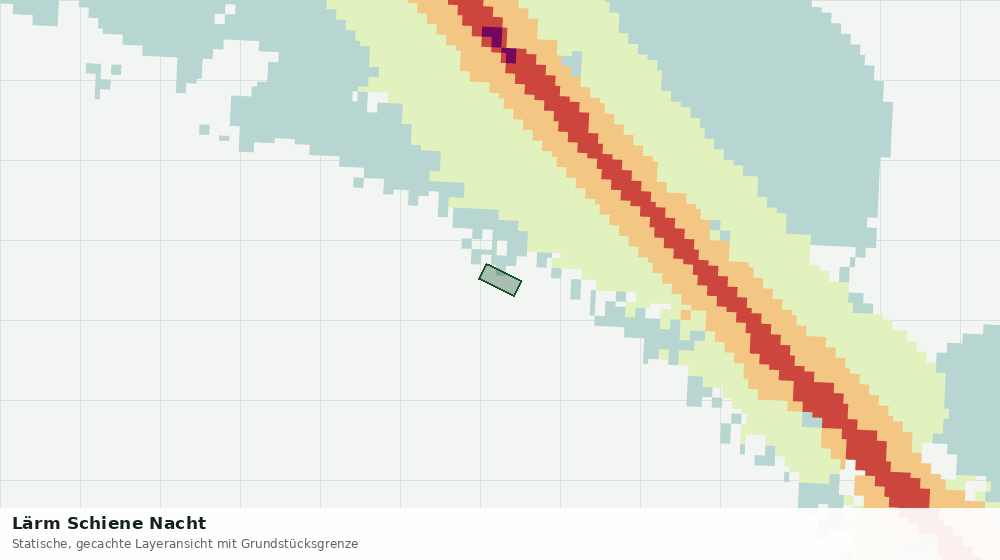 Statische Kartenansicht: Lärm Schiene Nacht