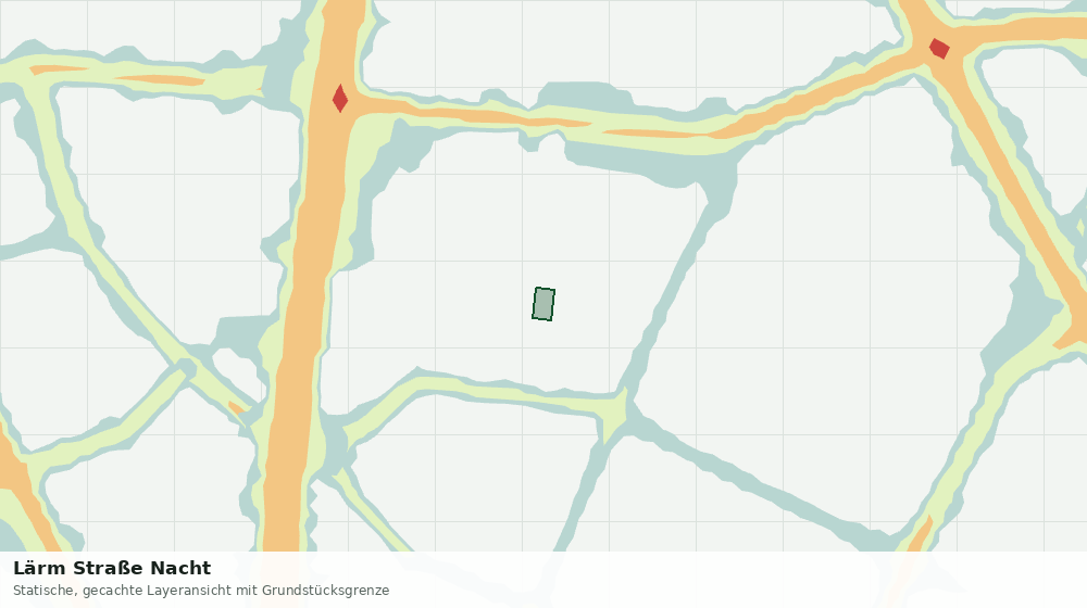 Statische Kartenansicht: Lärm Straße Nacht