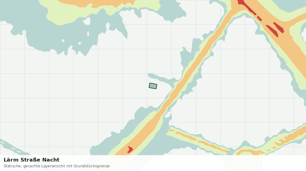Statische Kartenansicht: Lärm Straße Nacht