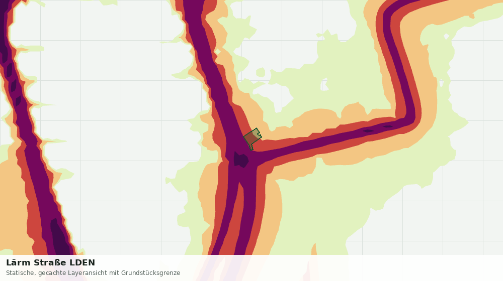 Statische Kartenansicht: Lärm Straße LDEN