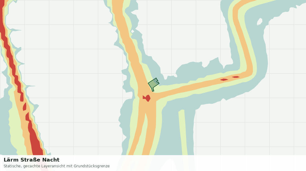 Statische Kartenansicht: Lärm Straße Nacht