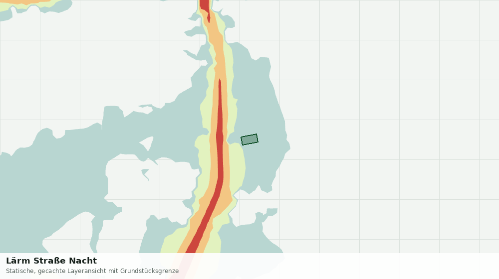 Statische Kartenansicht: Lärm Straße Nacht