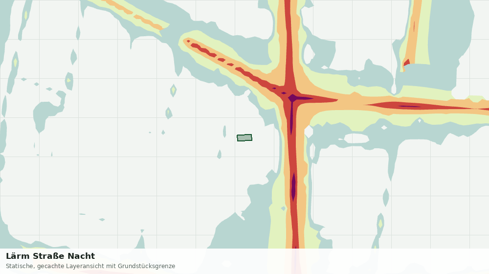 Statische Kartenansicht: Lärm Straße Nacht