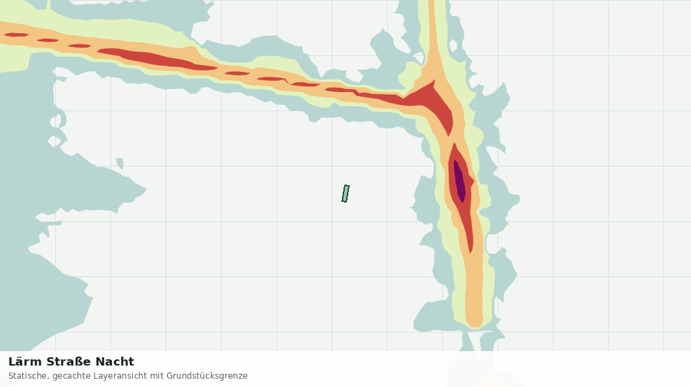 Statische Kartenansicht: Lärm Straße Nacht