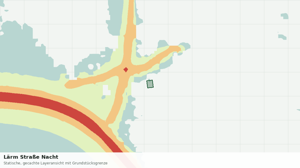 Statische Kartenansicht: Lärm Straße Nacht