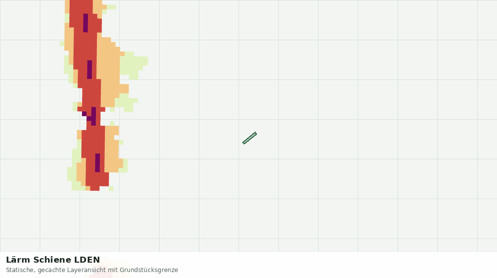 Statische Kartenansicht: Lärm Schiene LDEN