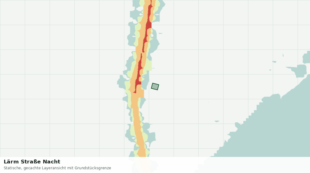 Statische Kartenansicht: Lärm Straße Nacht