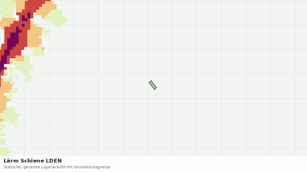 Statische Kartenansicht: Lärm Schiene LDEN