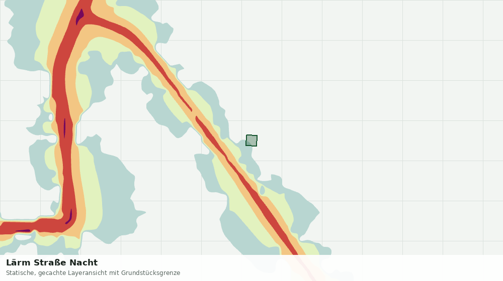 Statische Kartenansicht: Lärm Straße Nacht