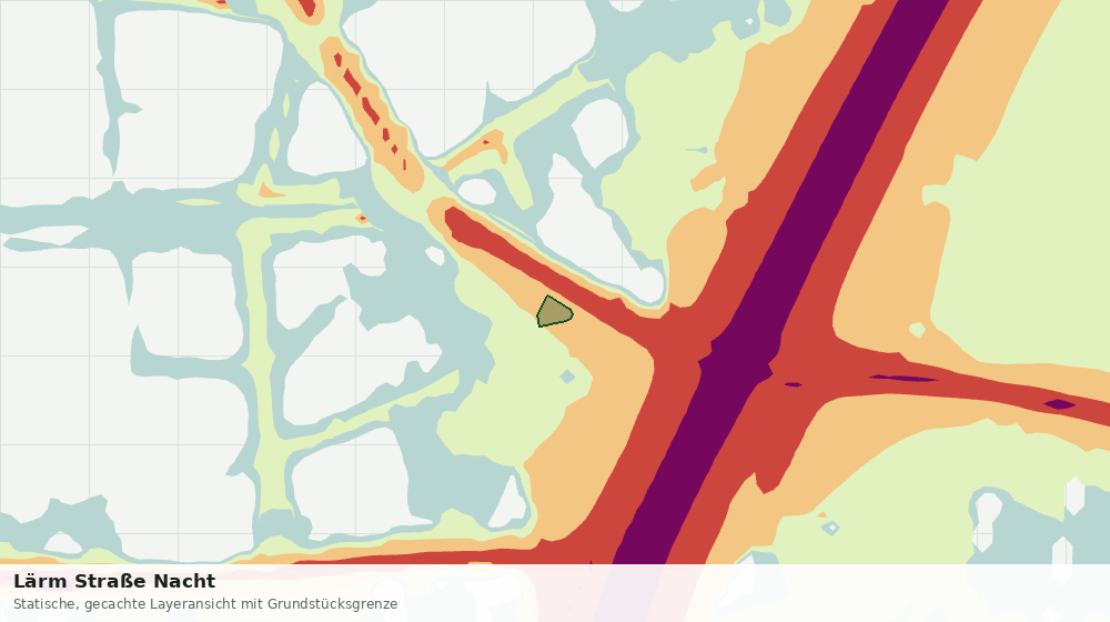 Statische Kartenansicht: Lärm Straße Nacht