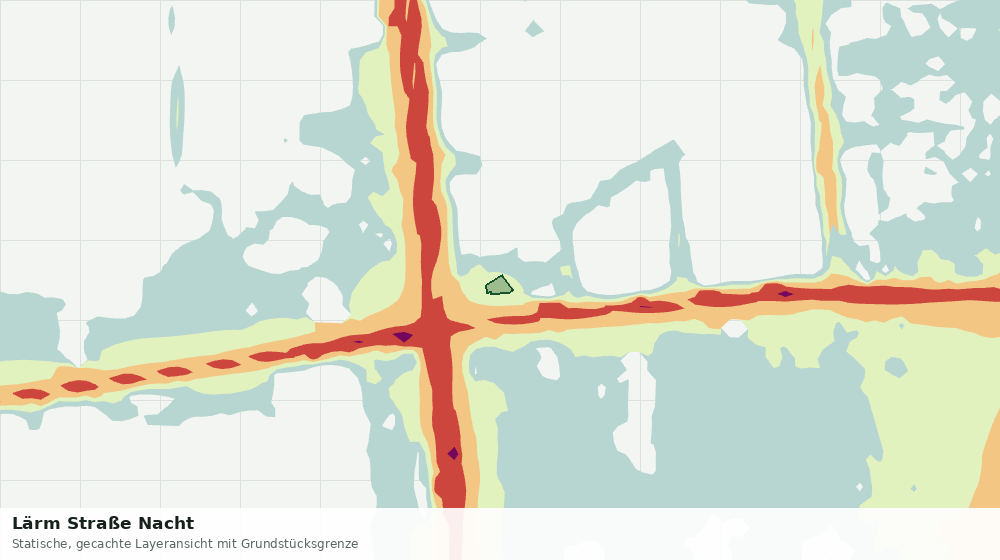 Statische Kartenansicht: Lärm Straße Nacht