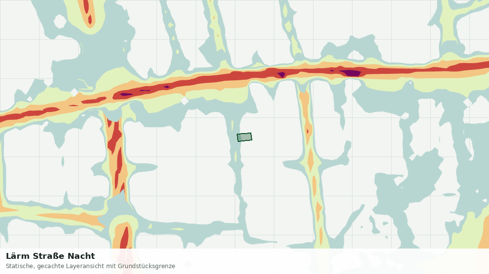 Statische Kartenansicht: Lärm Straße Nacht