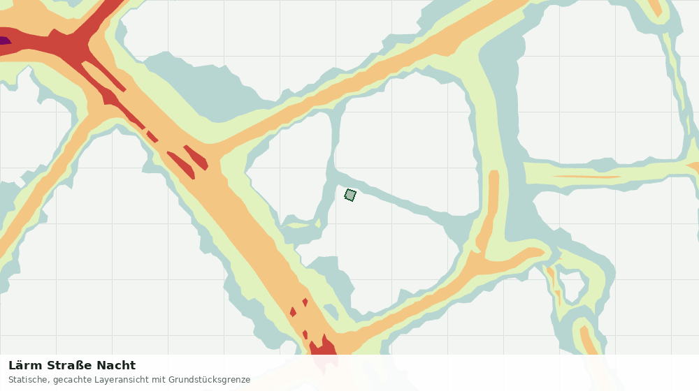 Statische Kartenansicht: Lärm Straße Nacht