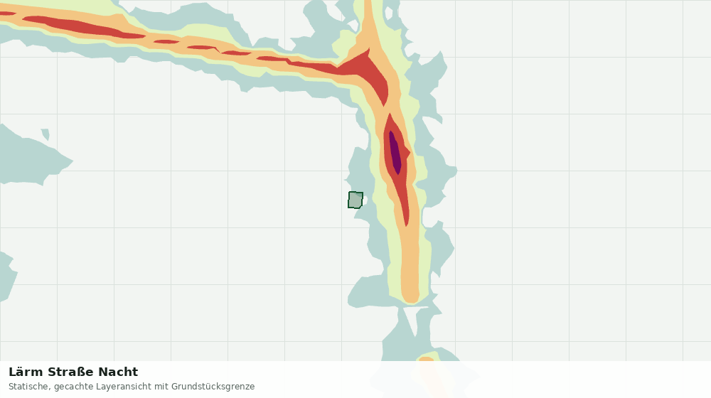 Statische Kartenansicht: Lärm Straße Nacht