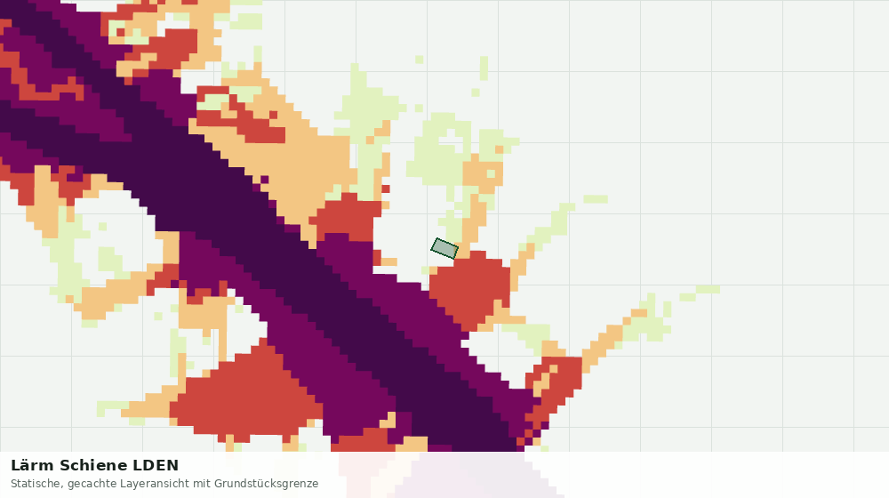 Statische Kartenansicht: Lärm Schiene LDEN