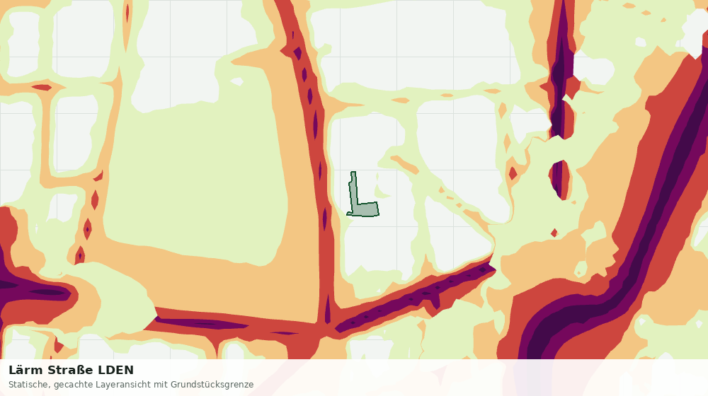 Statische Kartenansicht: Lärm Straße LDEN