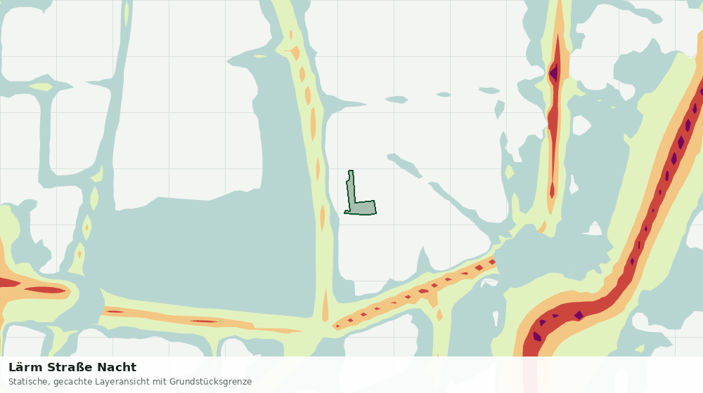 Statische Kartenansicht: Lärm Straße Nacht