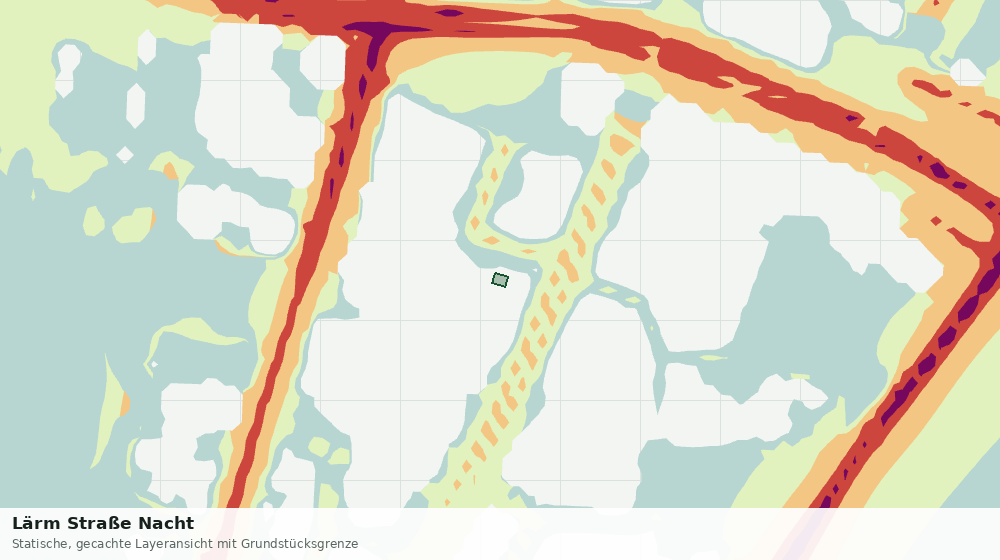 Statische Kartenansicht: Lärm Straße Nacht