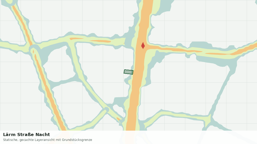 Statische Kartenansicht: Lärm Straße Nacht