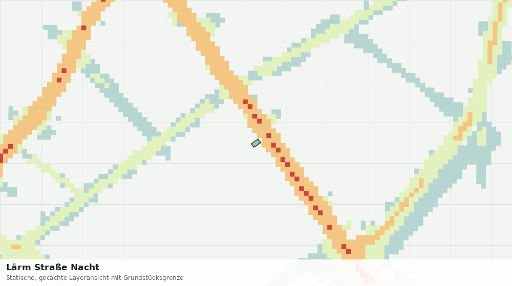 Statische Kartenansicht: Lärm Straße Nacht