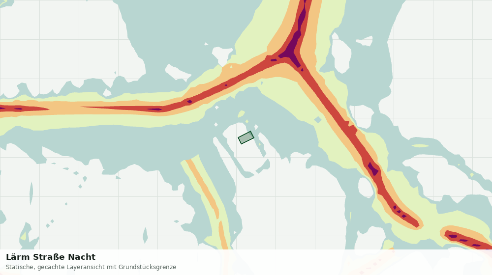 Statische Kartenansicht: Lärm Straße Nacht