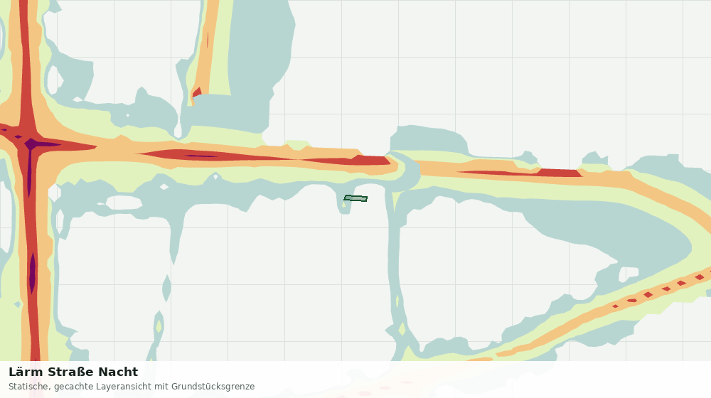 Statische Kartenansicht: Lärm Straße Nacht