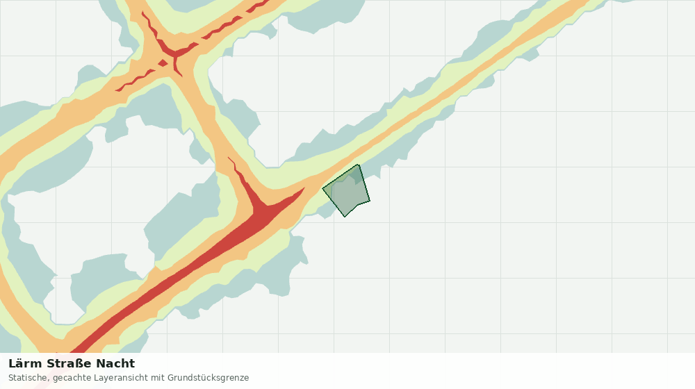 Statische Kartenansicht: Lärm Straße Nacht