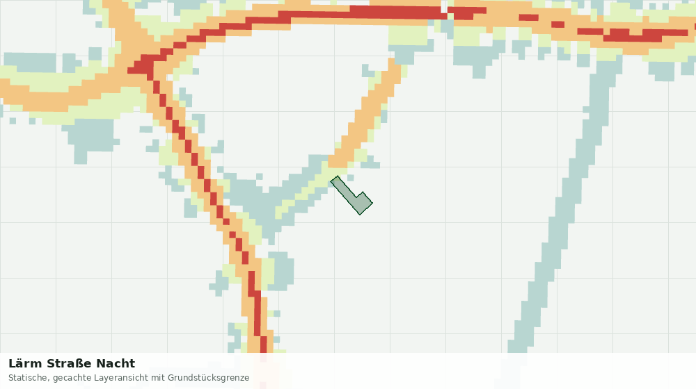 Statische Kartenansicht: Lärm Straße Nacht