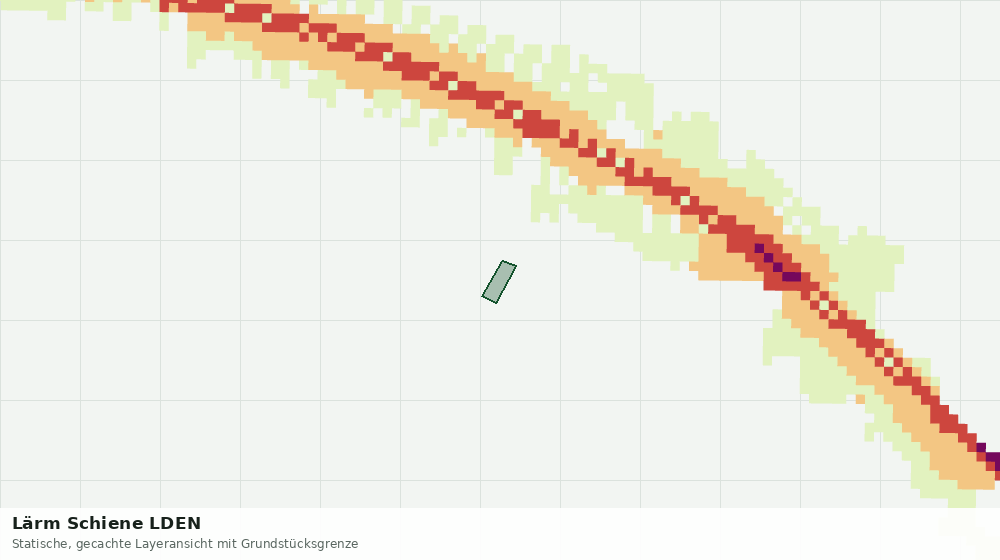 Statische Kartenansicht: Lärm Schiene LDEN