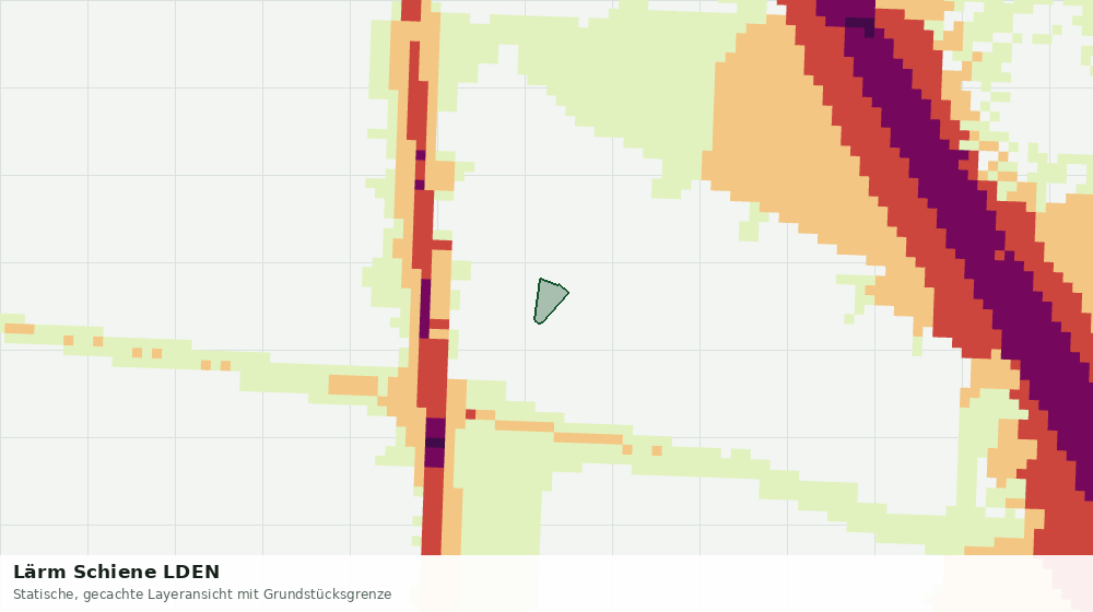 Statische Kartenansicht: Lärm Schiene LDEN
