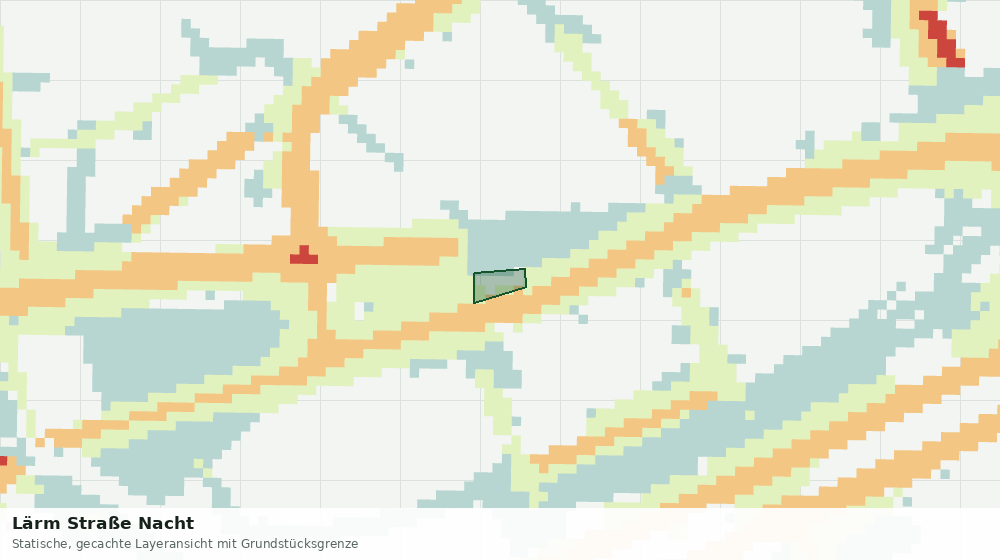 Statische Kartenansicht: Lärm Straße Nacht